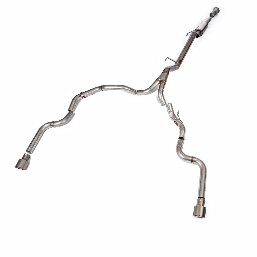 Milltek Race Cat-Back with Dual Rear Exit for Ford F150 Single Cab 5.0 V8, Brushed Titanium Tips