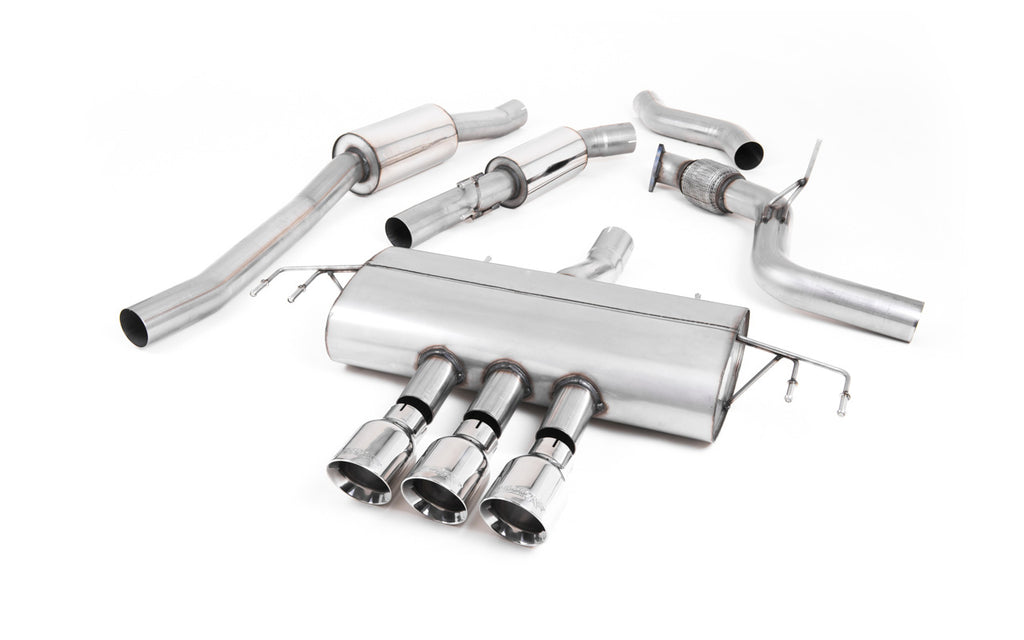 Milltek Resonated Cat-Back Exhaust for Honda Civic FK7 1.5T Hatch, Polished Tips