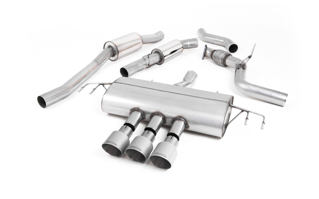 Milltek Resonated Cat-Back Exhaust for Honda Civic FK7 1.5T Hatch, Brushed Titanium Tips
