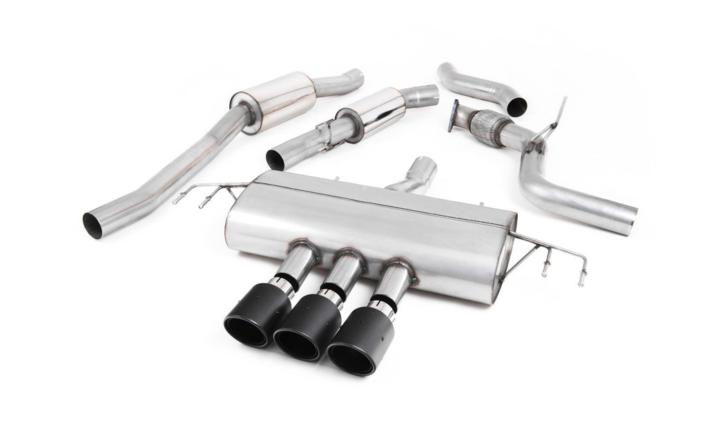 Milltek Resonated Cat-Back Exhaust for Honda Civic FK7 1.5T Hatch, Carbon Fibre Tips