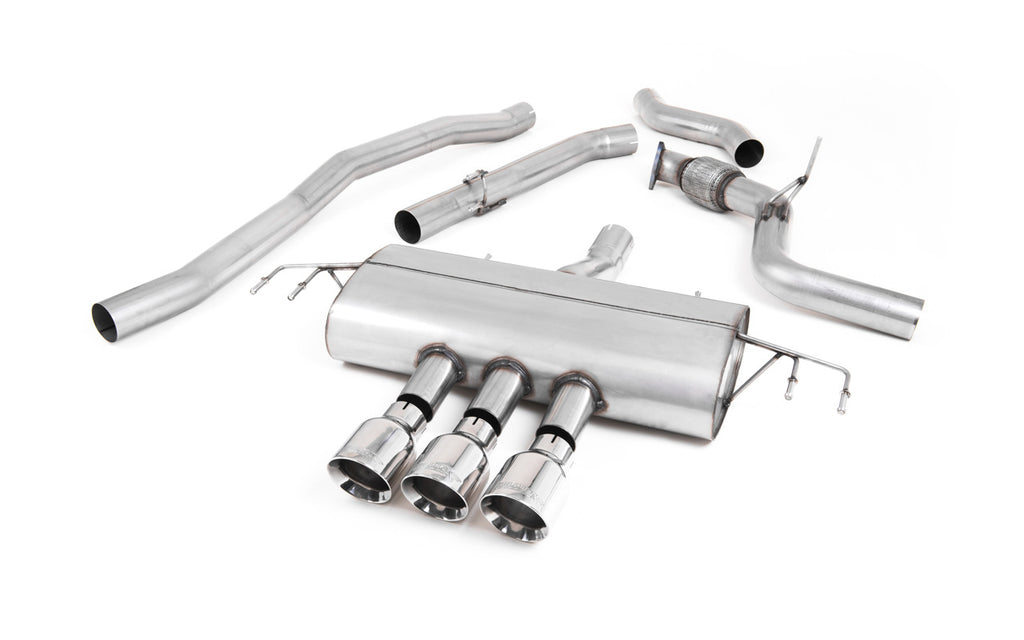 Milltek Non-Resonated Cat-Back Exhaust for Honda Civic FK7 1.5T Hatch, Polished Tips