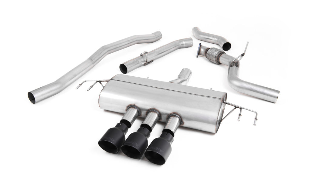Milltek Non-Resonated Cat-Back Exhaust for Honda Civic FK7 1.5T Hatch, Cerakote Black Tips