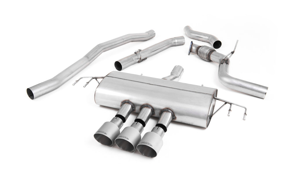 Milltek Non-Resonated Cat-Back Exhaust for Honda Civic FK7 1.5T Hatch, Brushed Titanium Tips