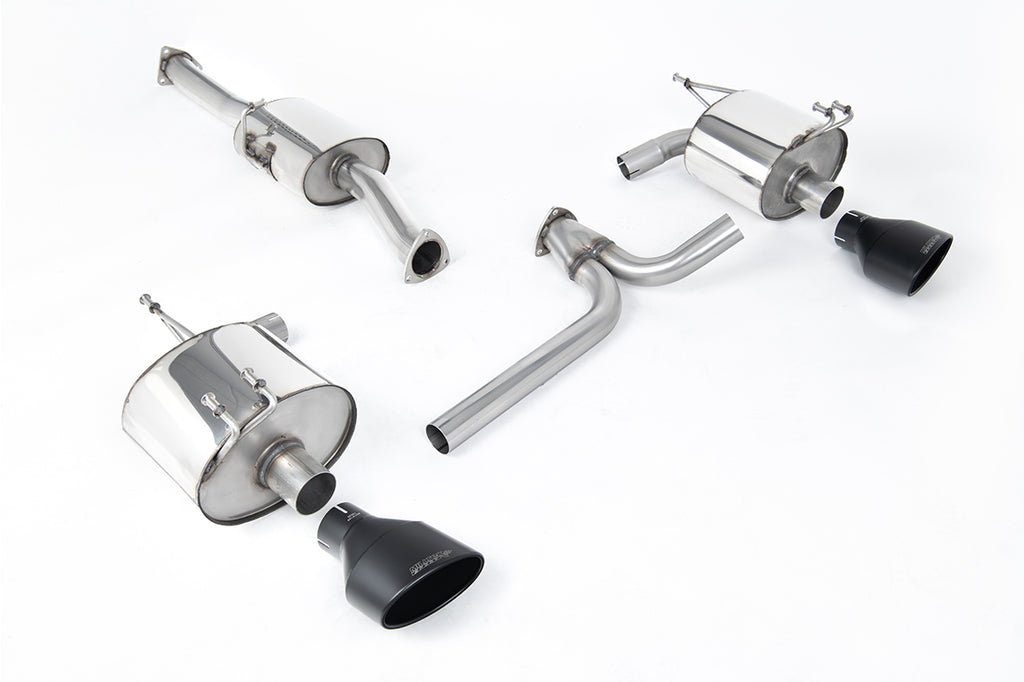 Milltek Twin Rear Silencer for Honda S2000 AP2, Cerakote Black Tips