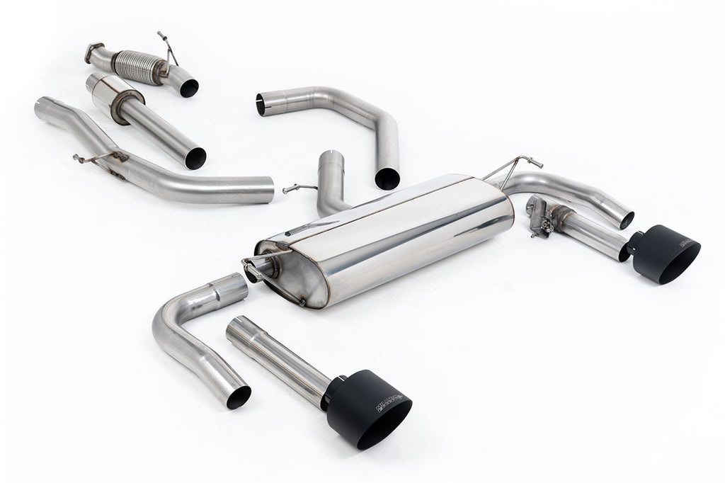 Milltek Resonated Valved Cat-Back for Hyundai Elantra N, Cerakote Black Tips