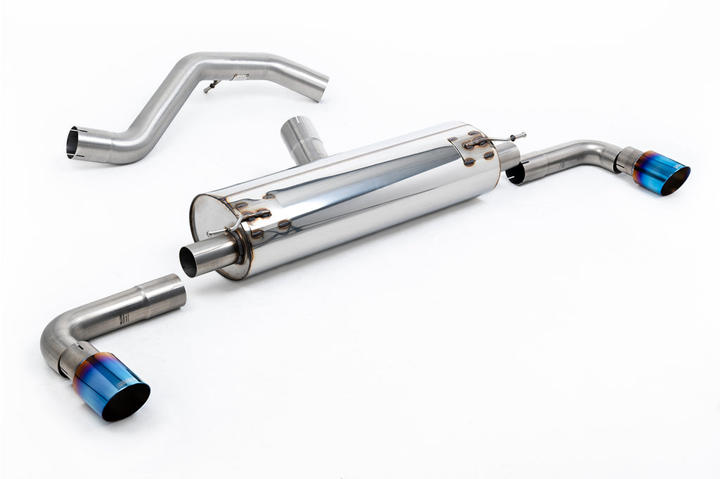 Milltek Resonated Cat-Back Exhaust for Ineos Grenadier, Burnt/Blue Titanium Tips