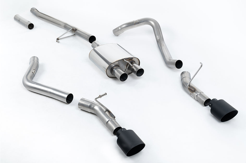 Milltek Side Exit Cat-Back Exhaust for Jeep Gladiator JT 3.6, Cerakote Black Tips
