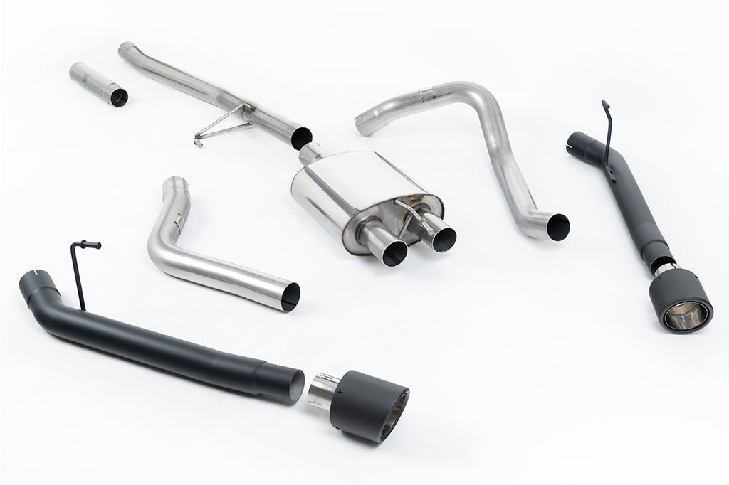 Milltek Rear Exit Cat-Back Exhaust for Jeep Gladiator JT, Carbon Fibre Tips