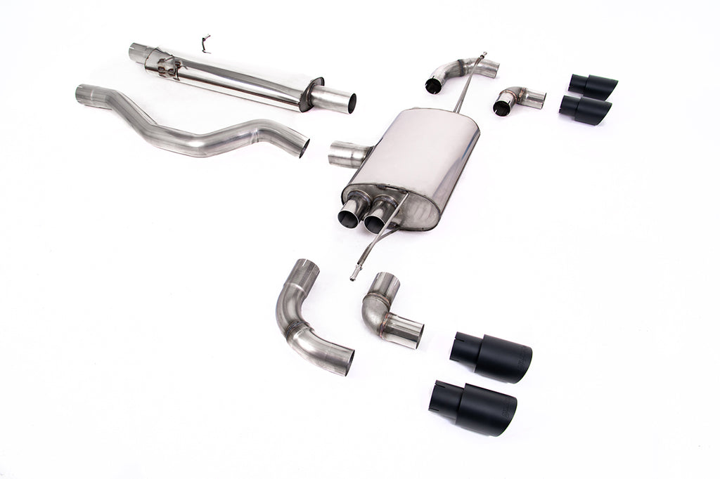 Milltek OPF Back System for Land Rover Defender 110 P400, Cerakote Black Tips