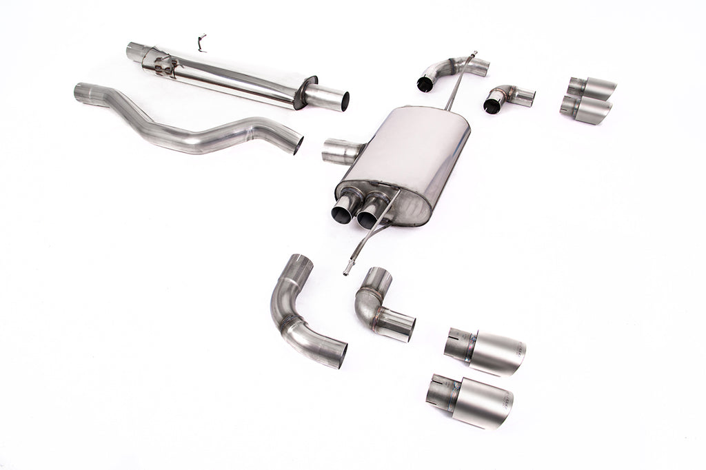 Milltek OPF Back Exhaust for Land Rover Defender 110 P400, Brushed Titanium Tips