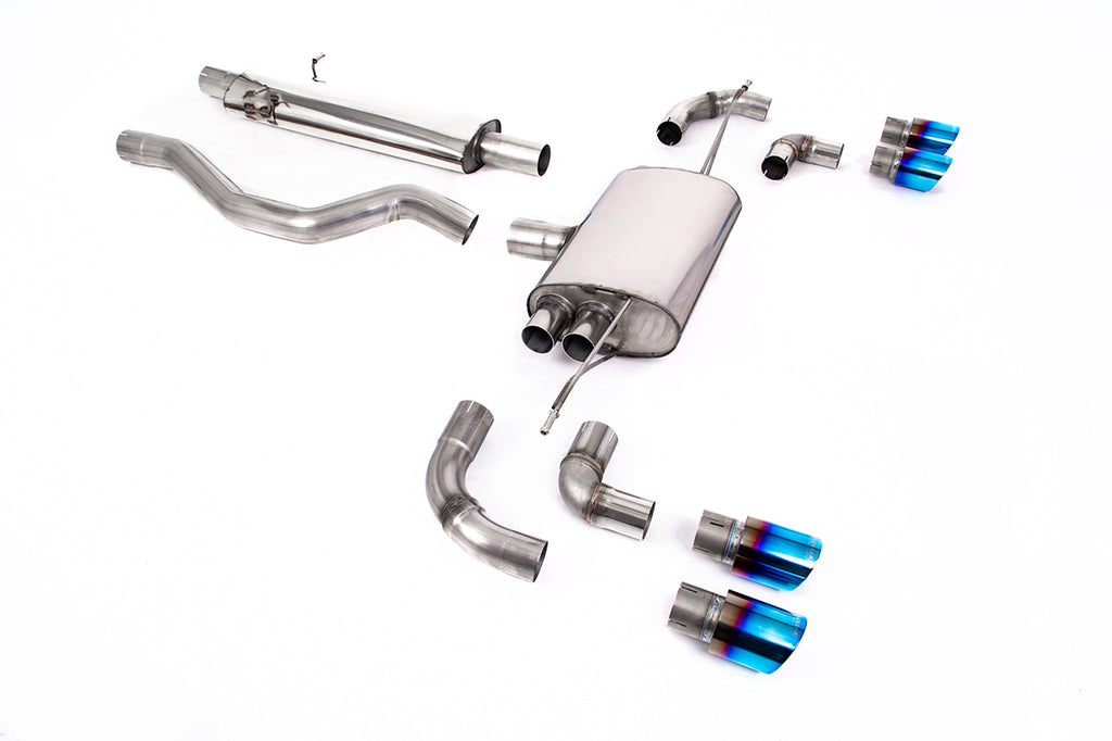 Milltek OPF Back Exhaust for Land Rover Defender 110 P400, Burnt Titanium Tips