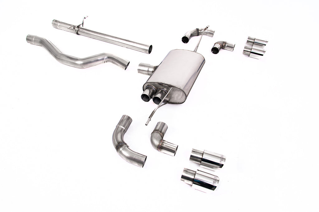 Milltek OPF Back System Non-Resonated for Land Rover Defender 110 P400, Polished Tips