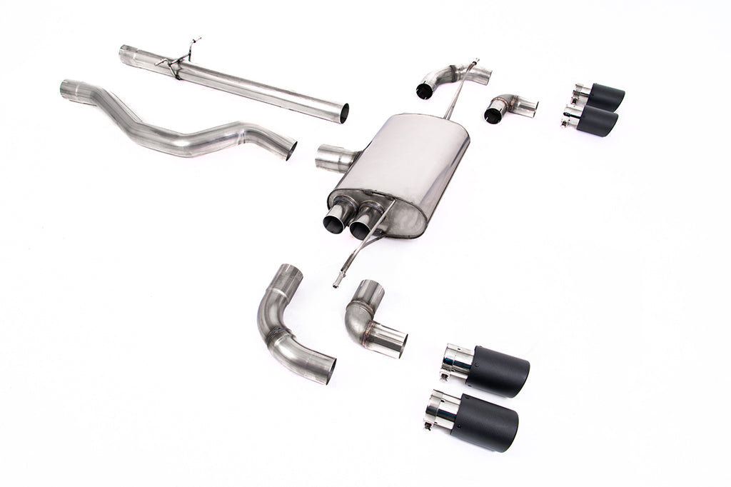 Milltek OPF Back System Non-Resonated for Land Rover Defender 110 P400, Carbon Fibre Tips