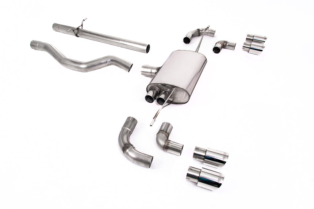 Milltek Non-Resonated OPF/GPF Back System for Land Rover Defender 110 P300 & P400e, Polished Tips