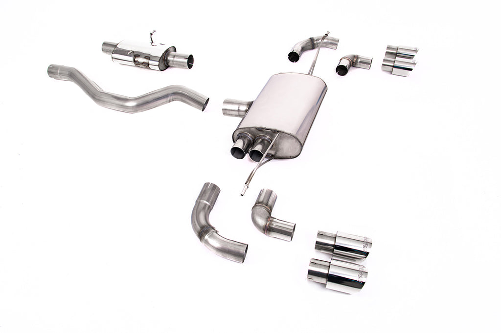 Milltek OPF/GPF Back System for Land Rover Defender 90 3.0 I6 P400 (OPF/GPF and Non-OPF/GPF Equipped Vehicle Compatible), GT-90 Polished Tips