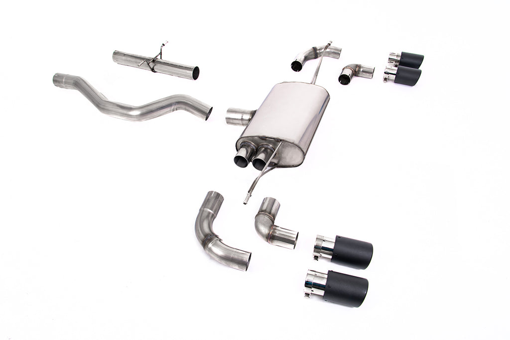 Milltek OPF/GPF Back System for Land Rover Defender 90 P400, JET-90 Carbon Tips