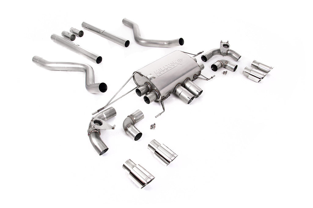 Milltek Non-Resonated Valved Cat-Back Exhaust for Land Rover Defender 90 5.0 V8, Polished Tips