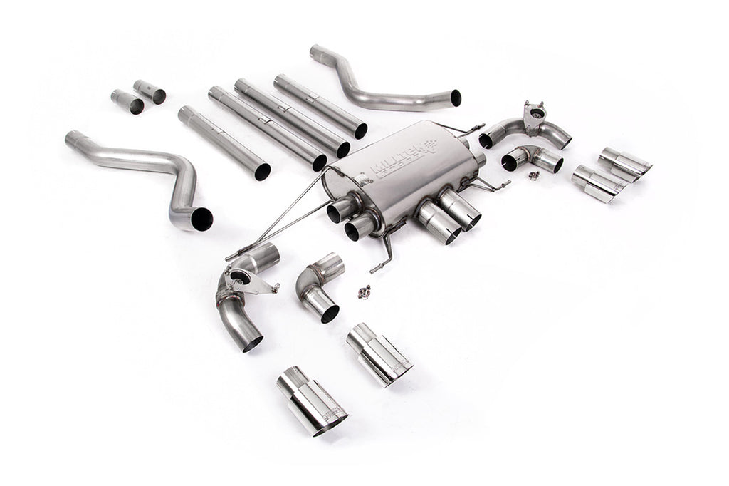 Milltek Non-Resonated Valved Cat-Back Exhaust for Land Rover Defender 110 5.0 V8, Polished Tips