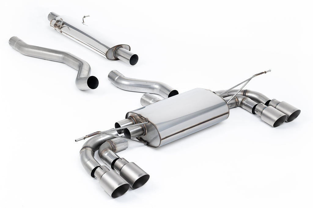Milltek OPF Back Exhaust for Land Rover Defender 130 P400, Brushed Titanium Tips