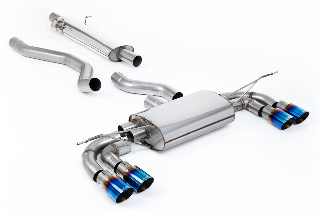 Milltek OPF Back Exhaust for Land Rover Defender 130 P400, Burnt Titanium Tips