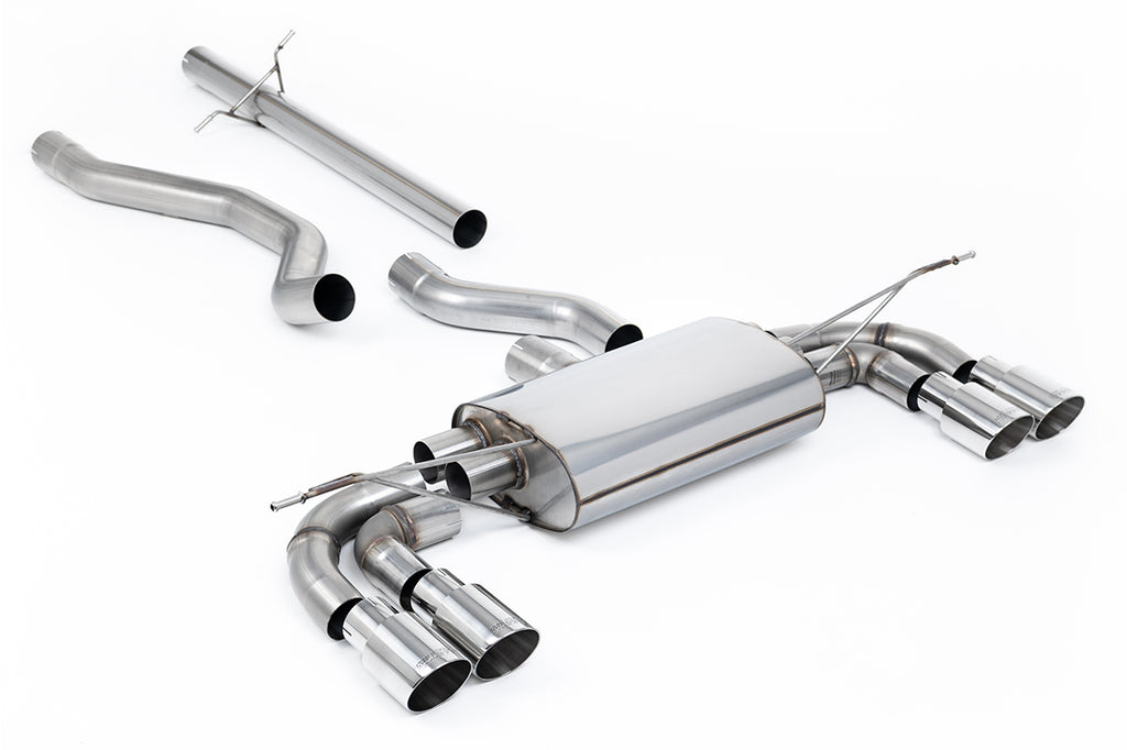 Milltek Non-Resonated OPF Back Exhaust for Land Rover Defender 130 P400, Polished Tips
