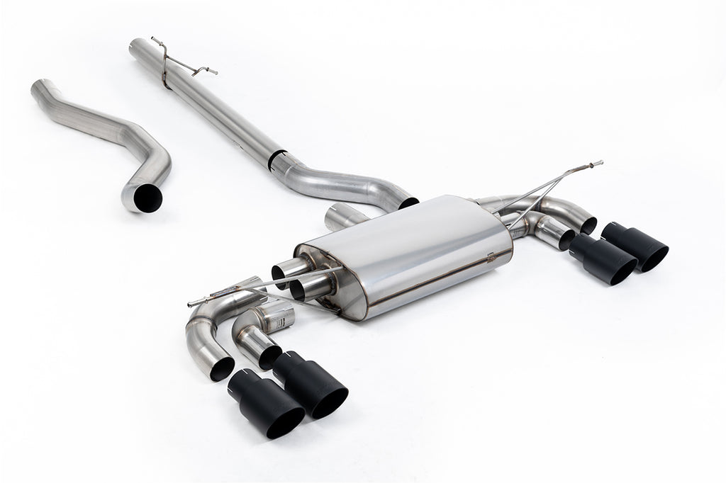 Milltek Non-Resonated Cat-Back Exhaust for Land Rover Defender 130, Black Tips