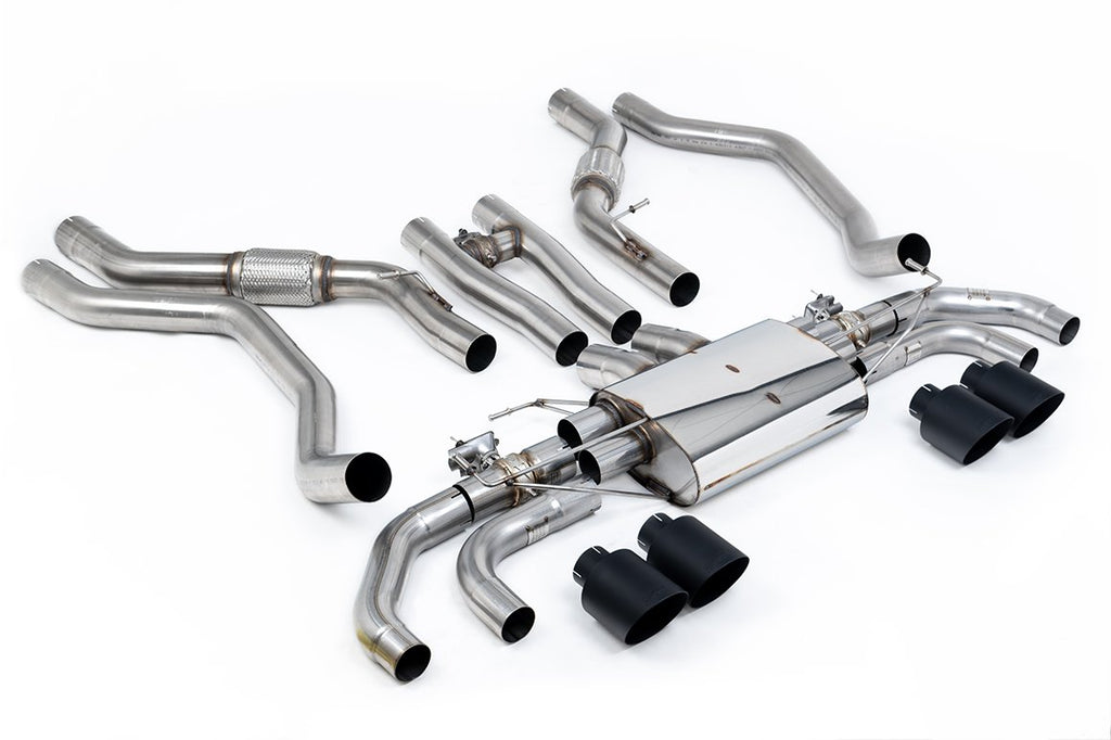 Milltek 80mm OPF/GPF Back System for Range Rover Sport SV L461, GT-115 Cerakote Black Tips