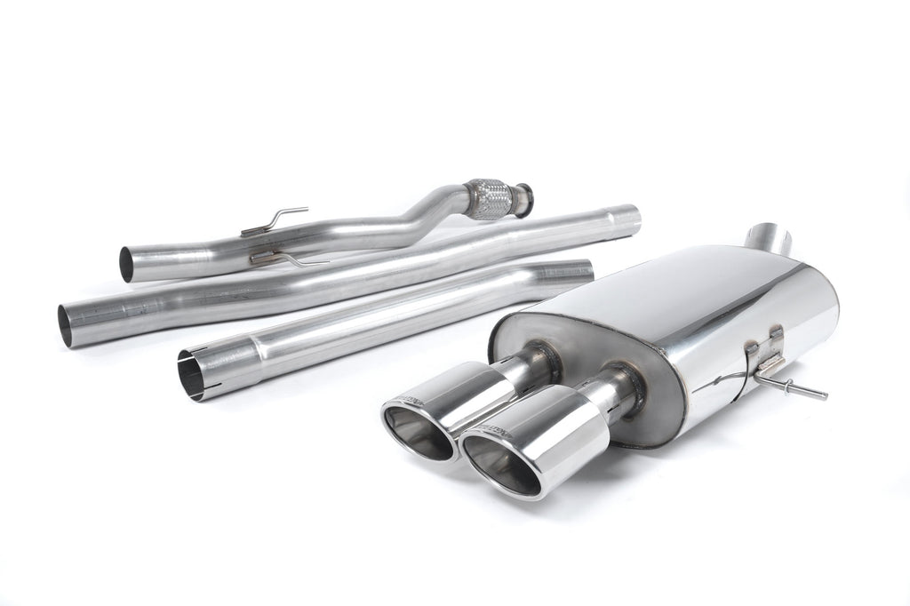 Milltek Non-Resonated Cat-Back Exhaust for Mini Cooper S R56 R58, 104mm x 80 Oval (Jet) Tips