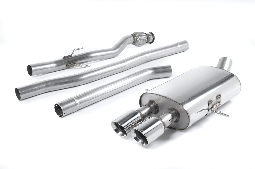 Milltek Non-Resonated Cat-Back Exhaust for Mini Cooper S R56 R58, 80mm GT Tips