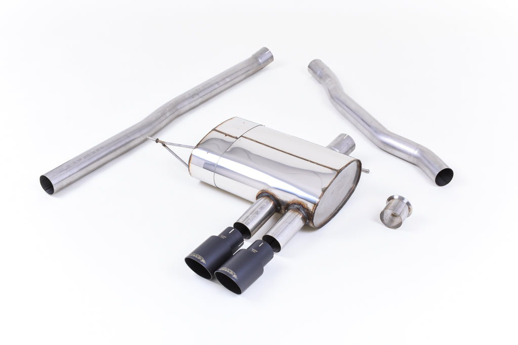Milltek Non-Resonated Cat-Back Exhaust for Mini Cooper S F56, Cerakote Black Tips