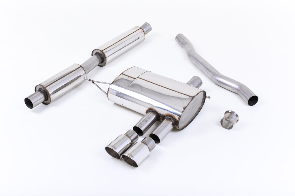 Milltek Resonated Cat-Back Exhaust for Mini Cooper S F56, Polished Tips