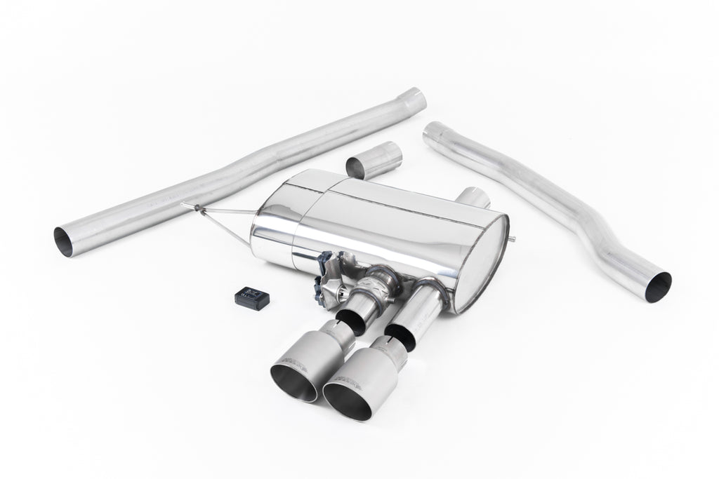 Milltek Valved Cat-Back Exhaust for Mini Cooper S F56, Brushed Titanium Tips
