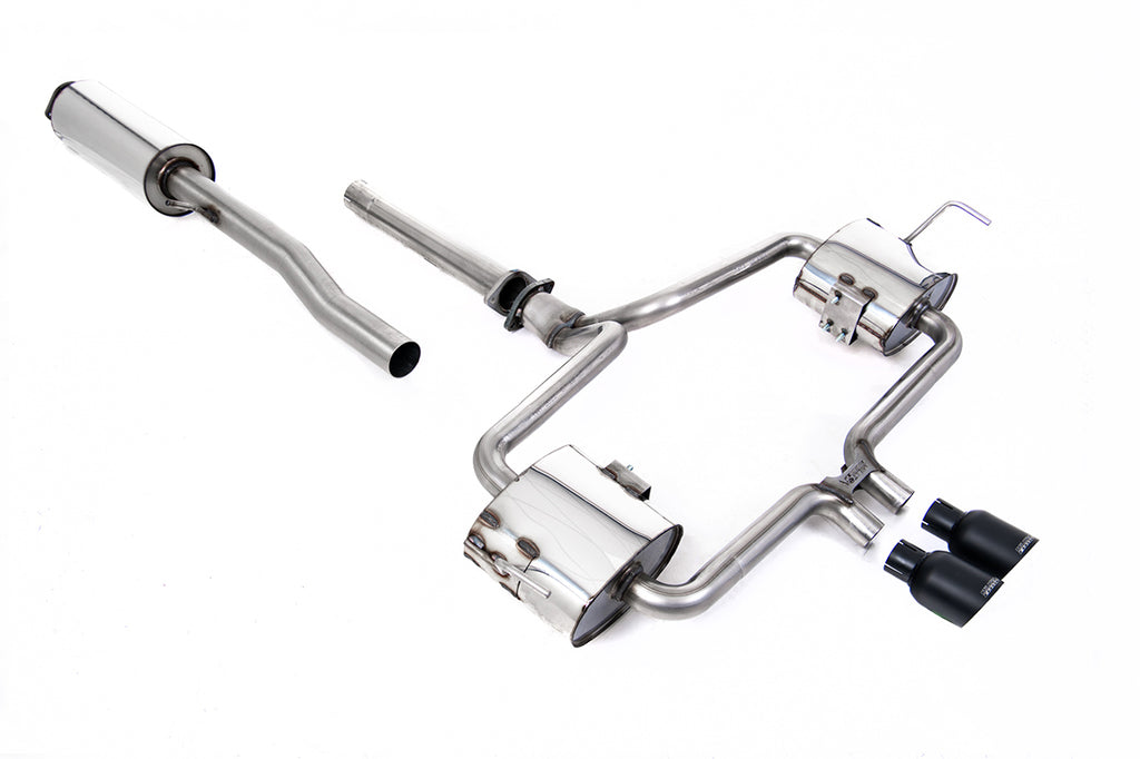 Milltek Resonated Cat-Back Exhaust for Mini Cooper S R53, Cerakote Black Tips