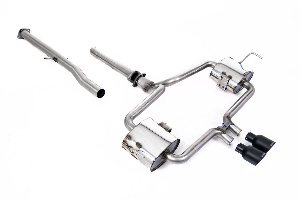 Milltek Non-Resonated Cat-Back Exhaust for Mini Cooper S R53, Cerakote Black Tips