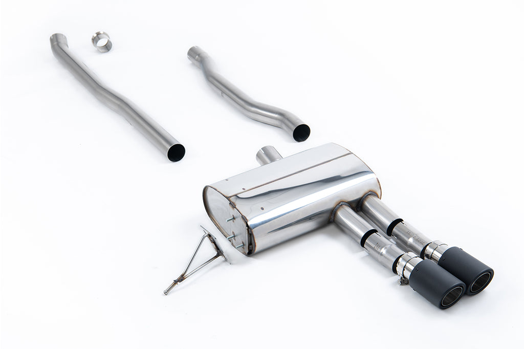 Milltek Non-Resonated Cat-Back Exhaust for Mini Cooper S F55, Carbon Fibre Tips