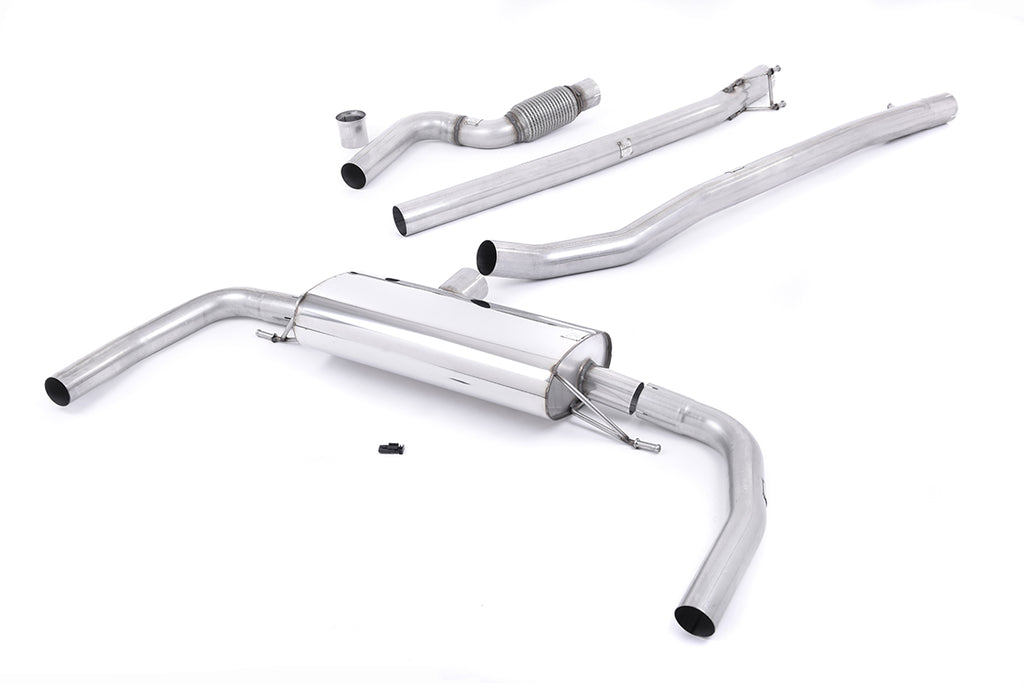 Milltek Non-Resonated Race Cat-Back Exhaust for Mercedes CLA45 AMG, OE Tips