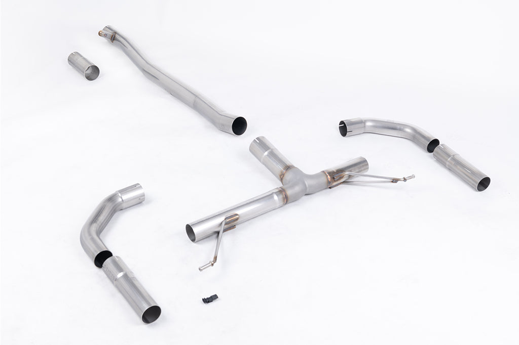Milltek Race Front Pipe Back Exhaust for Mercedes A35 AMG, OE Tips