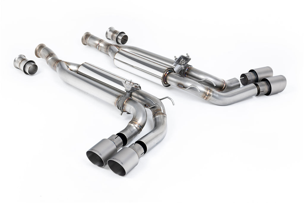 Milltek Valved Cat-Back Exhaust for Mercedes G63 W463, Brushed Titanium Tips