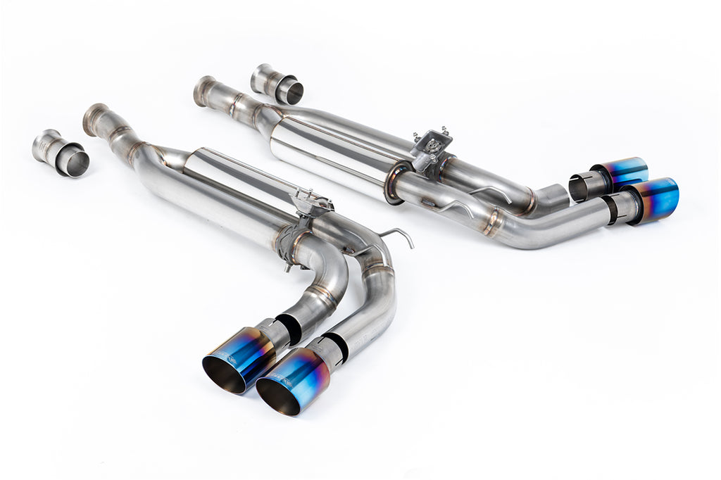 Milltek Valved Cat-Back Exhaust for Mercedes G63 W463, Burnt/Blue Titanium Tips