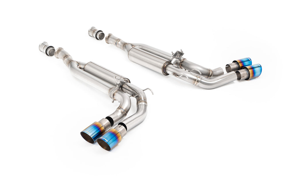 Milltek Valved Cat-Back Exhaust for Mercedes G63 W465, Burnt/Blue Titanium Tips