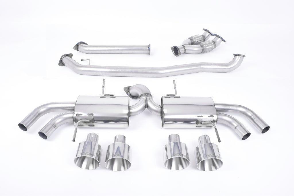 Milltek Non-Resonated Cat-Back Exhaust for Nissan GT-R R35, Polished Tips