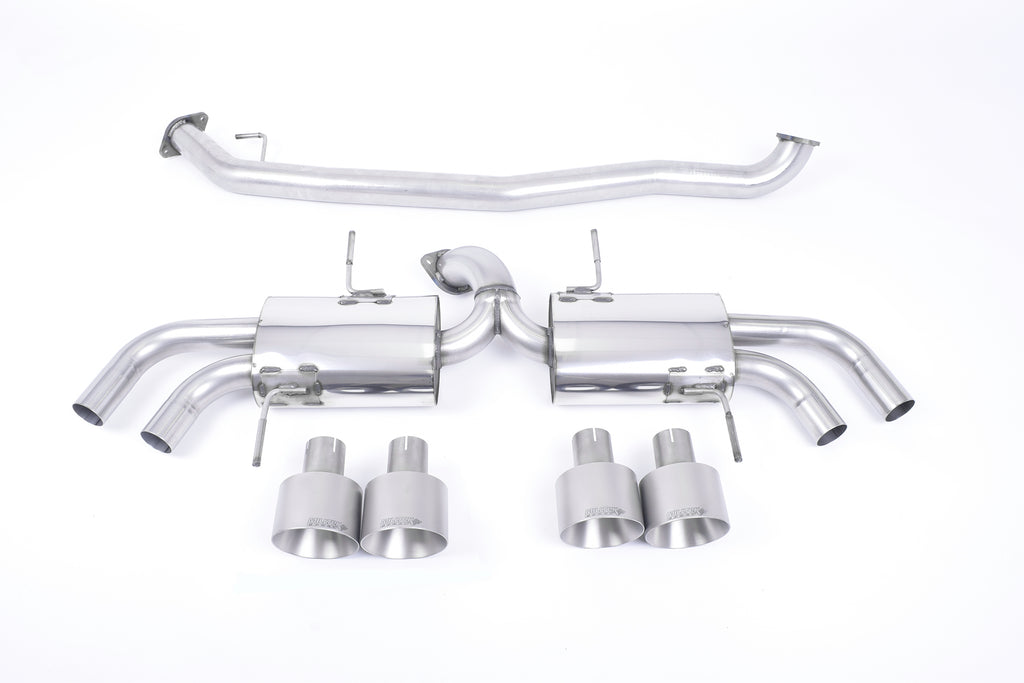 Milltek Secondary Cat-Back Exhaust for Nissan GT-R R35, Brushed Titanium Tips