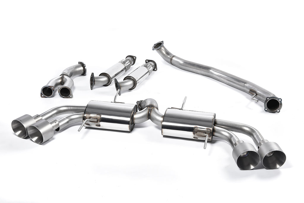 Milltek Race Primary Cat-Back Exhaust for Nissan GT-R R35, Brushed Titanium Tips