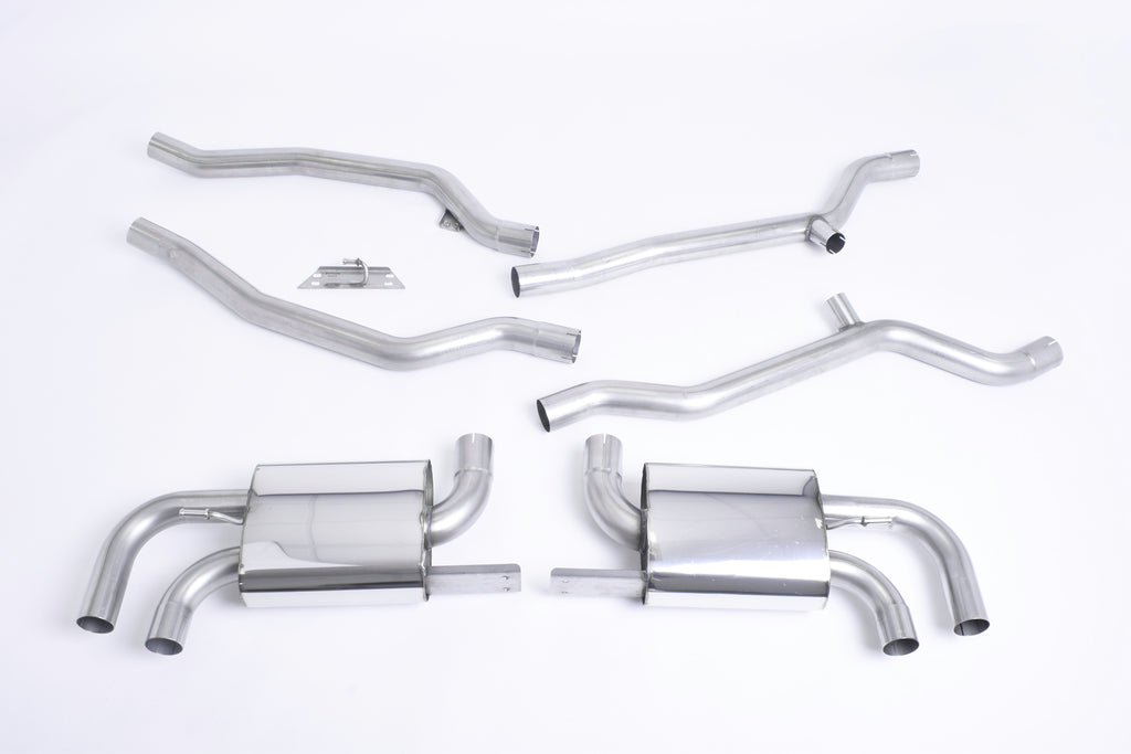 Milltek Non-Resonated Cat-Back Exhaust for Porsche Cayenne 958 Turbo 4.8 V8 (Pre-Facelift), OE Tips