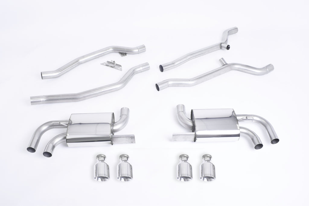 Milltek Non-Resonated Cat-Back Exhaust for Porsche Cayenne 958 Turbo 4.8 V8 (Pre-Facelift), Polished Tips