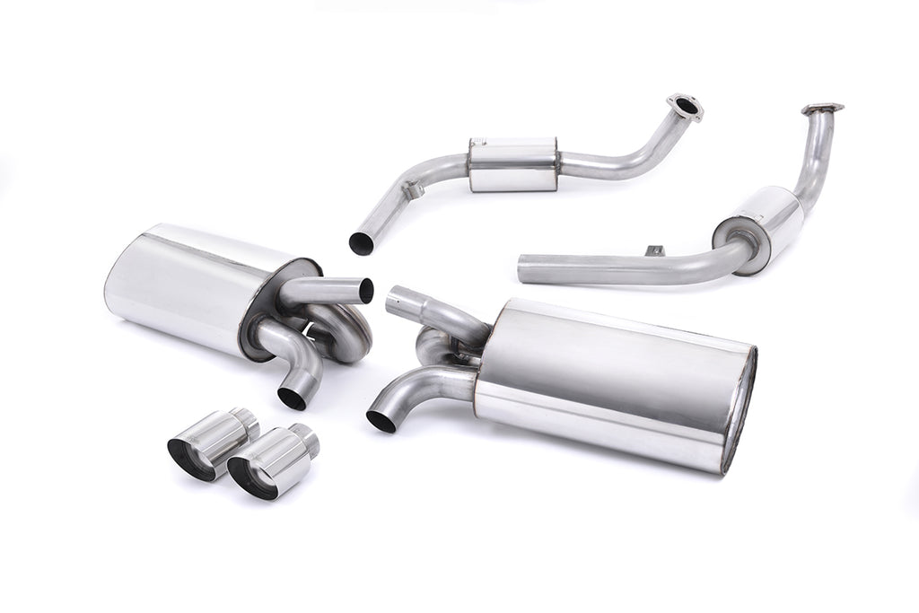 Milltek Resonated Cat-Back Exhaust for Porsche 987 Boxster Cayman, Polished Tips
