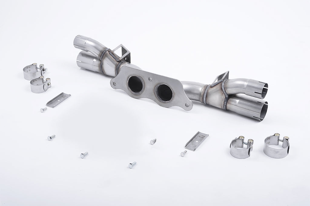 Milltek Valved Rear Silencer Bypass for Porsche 991 GT3 RS, OE Tips