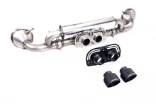 Load image into Gallery viewer, Milltek Valved Rear Silencer for Porsche 992.1 GT3, GT-100 Cerakote Black Tips