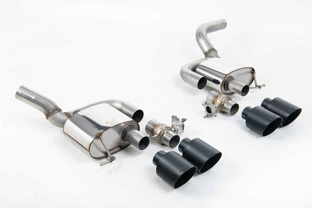 Milltek Valved Rear Silencer for Porsche Macan 2.9 GTS & Turbo, Cerakote Black Tips