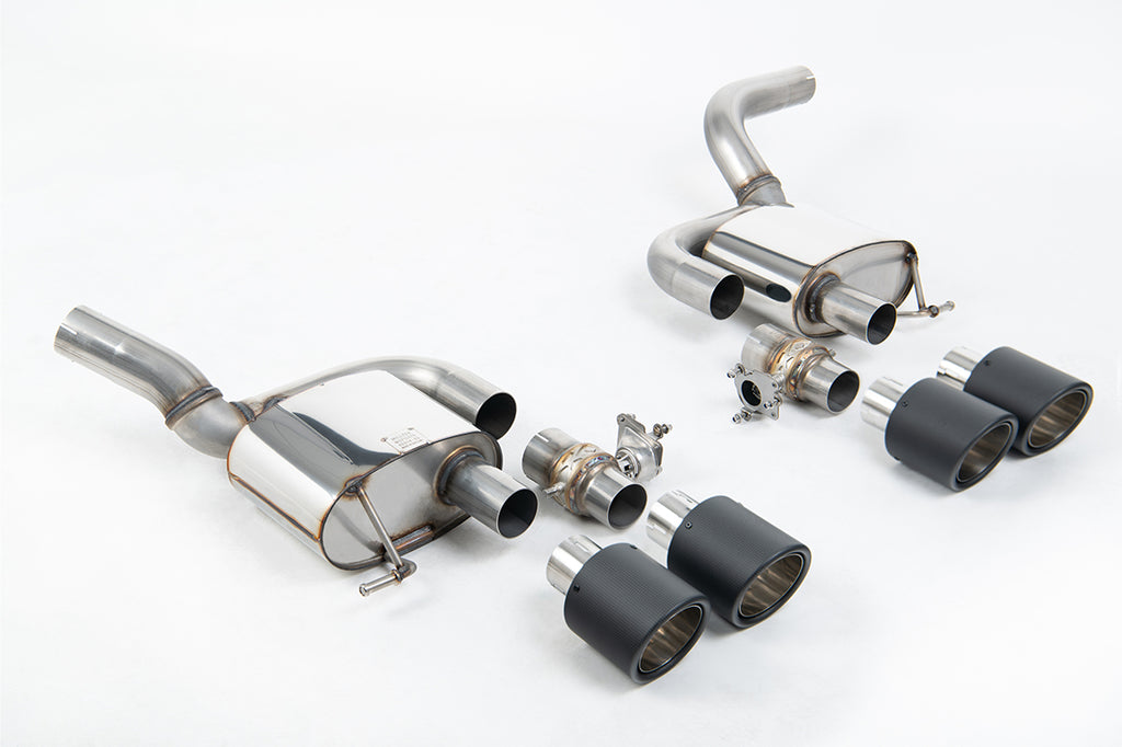 Milltek Valved Rear Silencer for Porsche Macan 2.9 GTS Turbo, Carbon Tips